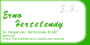 erno hertelendy business card